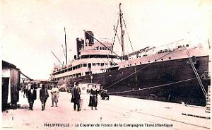 2466- Philippeville - Courrier de France de la Compagnie Transatlantique